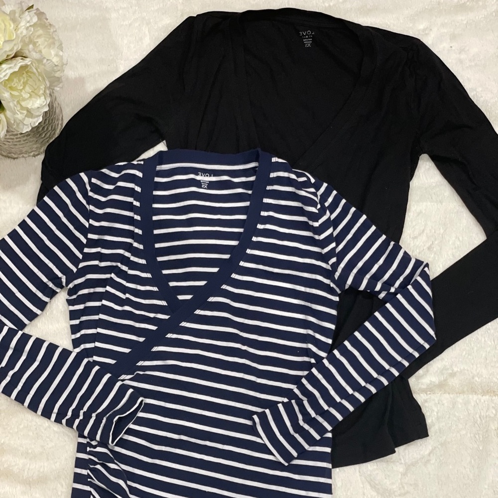 Gap Long Sleeved Maternity & Nursing Shirts SET